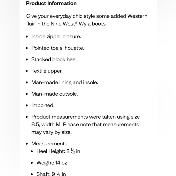 NINE WEST Wyla Boots 9.5 NWT - Picture 14 of 14